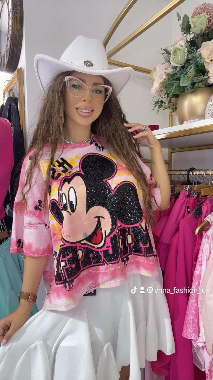 Tricou Mickey Pink